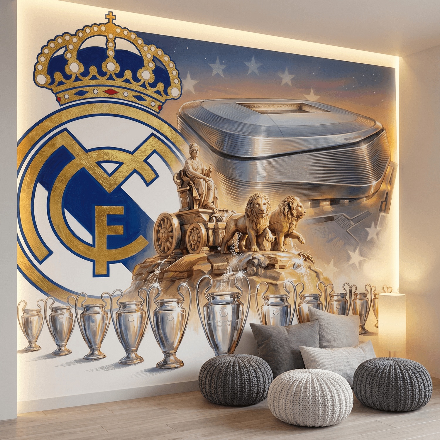 Poster xxl: Papier Peint Panoramique Real Madrid 15 Champions