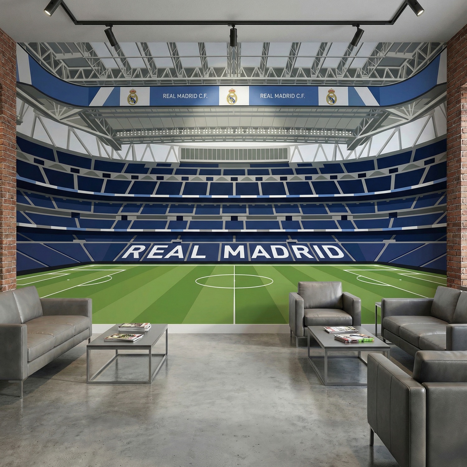 Poster xxl: Int&eacute;rieur du nouveau stade Santiago Bernab&eacute;u du Re