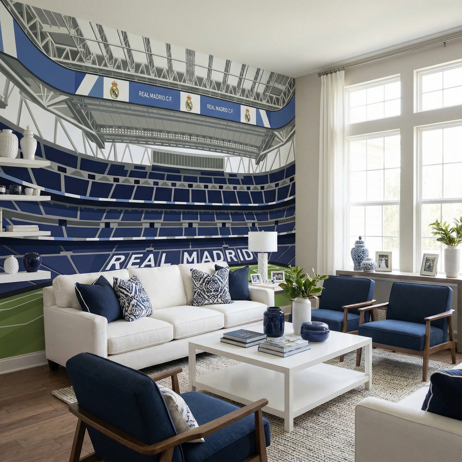 Poster xxl: Poster XXL Illustration Stade Santiago Bernab&eacute;u