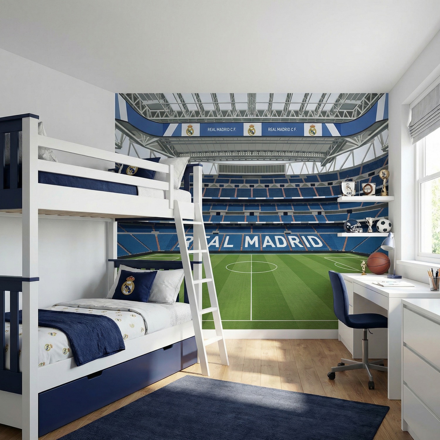 Poster xxl: Int&eacute;rieur du nouveau stade Santiago Bernab&eacute;u du Re