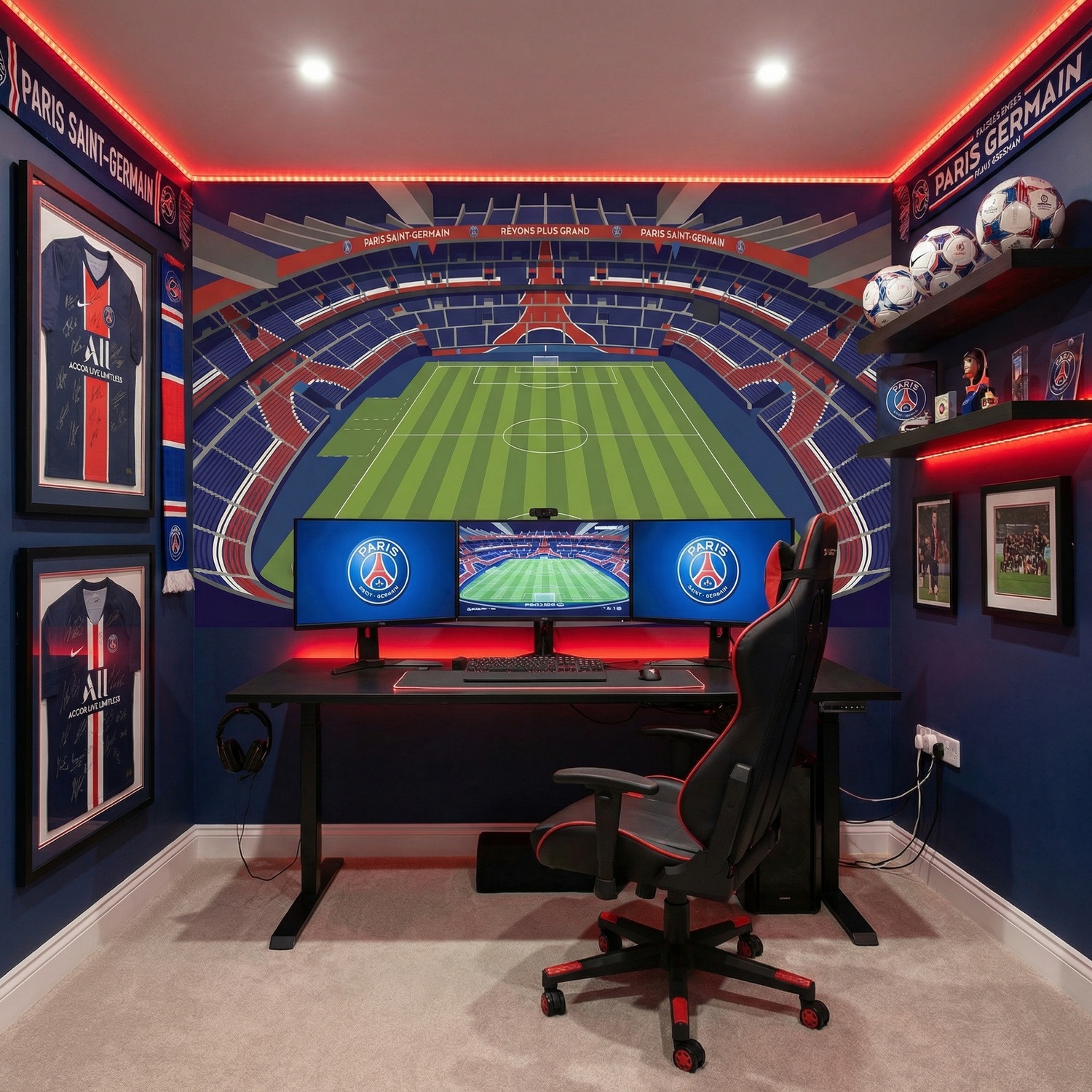 Poster xxl: Poster XXL Illustration Stade Parc des Princes