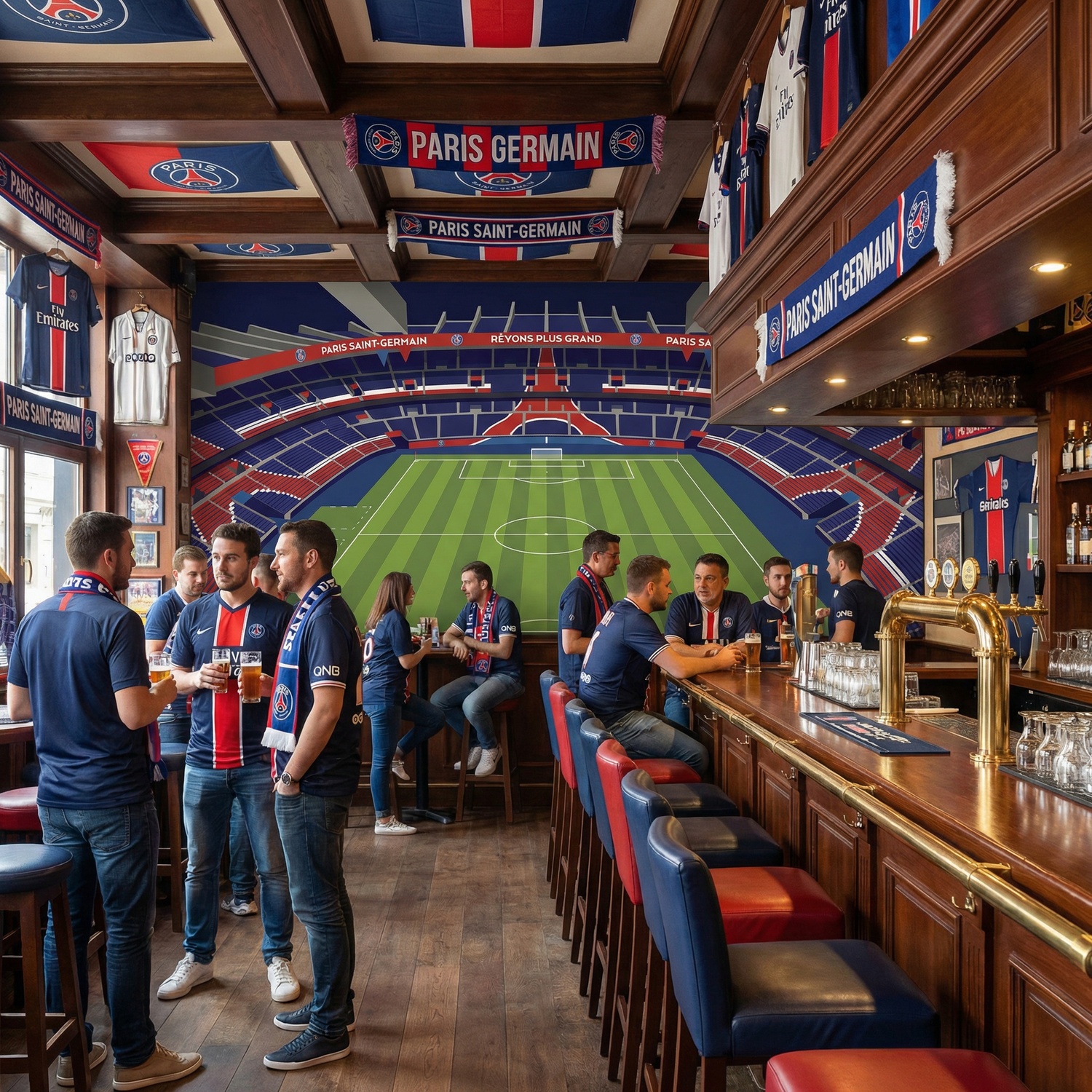 Poster xxl: Poster XXL Illustration Stade Parc des Princes