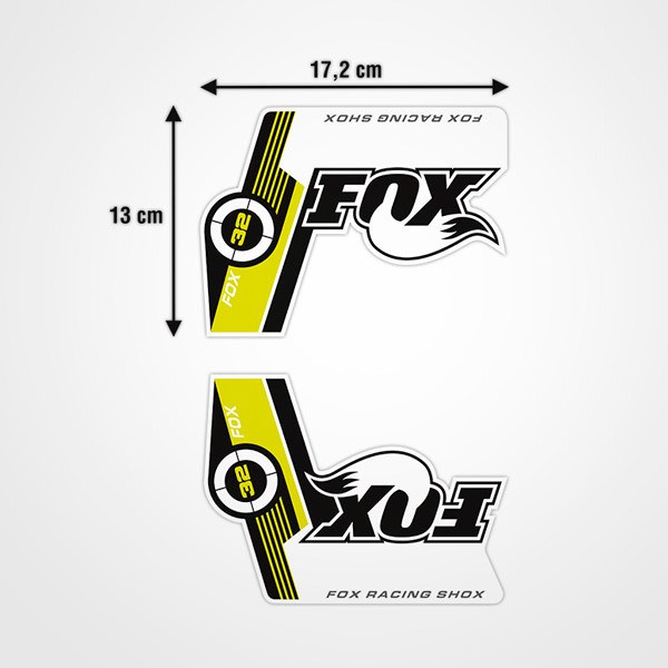 Autocollants: Fourche &agrave; v&eacute;lo Fox Racing Shox