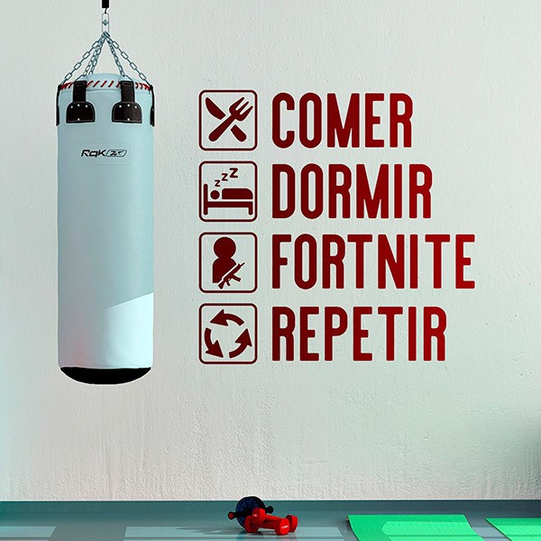 Sticker Mural Routine Fortnite En Espagnol