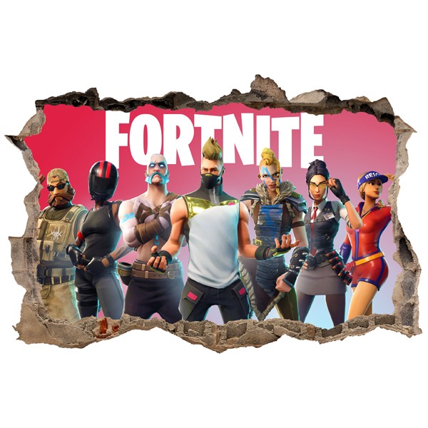 Stickers muraux: Trou Fortnite Players