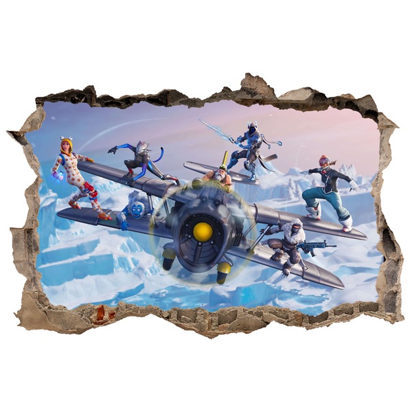 Sticker Mural Trou Fortnite Avion Webstickersmuraux Com
