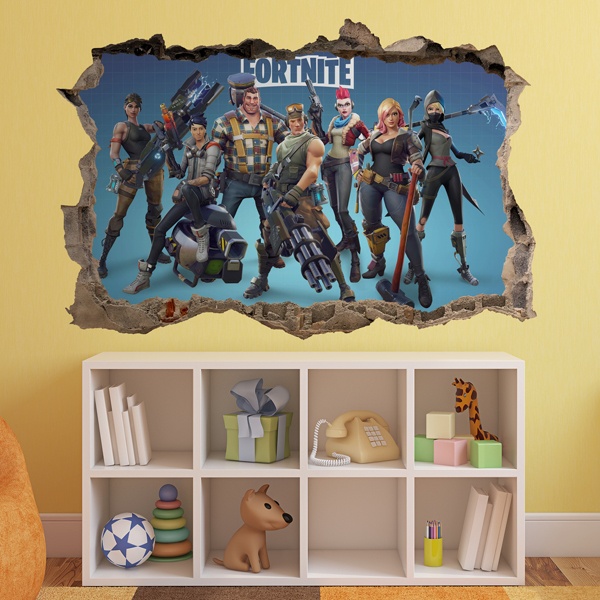 Stickers muraux: Trou Fortnite Ready