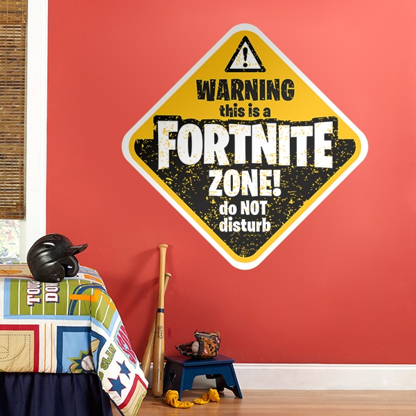 Sticker mural Fortnite zone!
