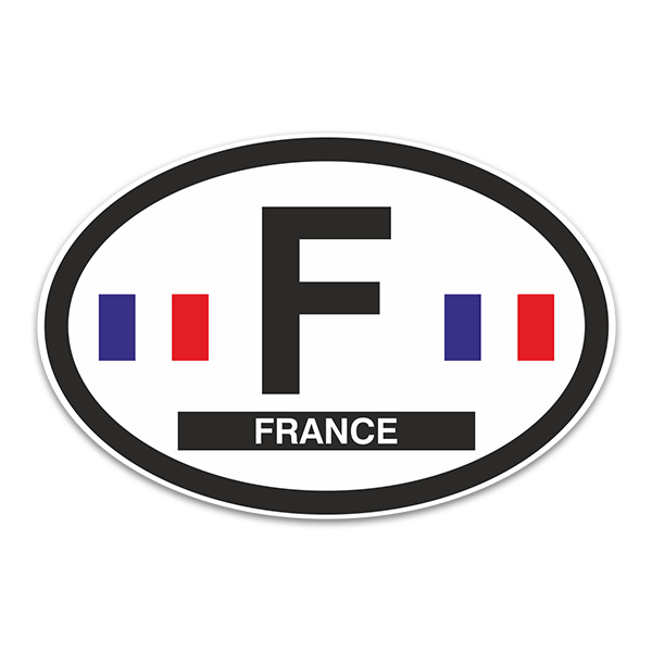 Autocollants: Drapeau ovale France F 0