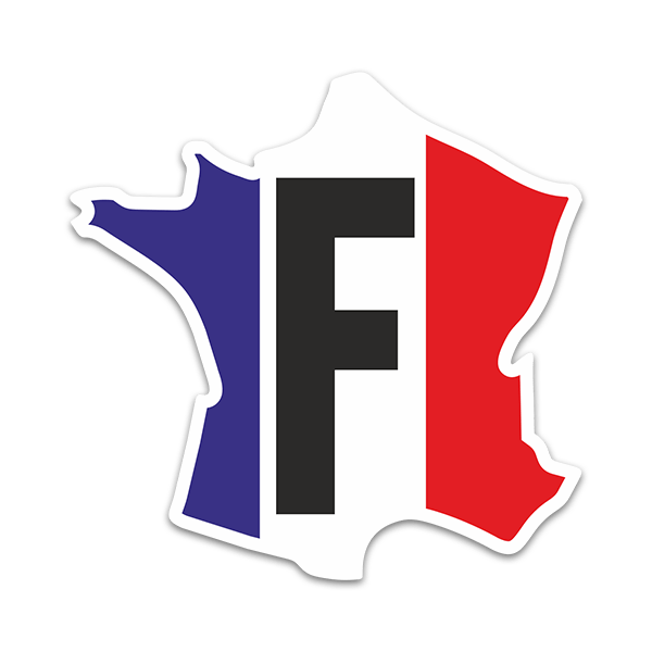 Autocollants: Silhouette de la France 0