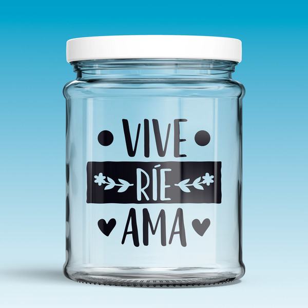 Stickers muraux: Vive, ríe, ama