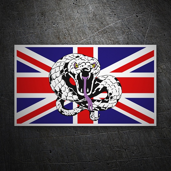 Autocollants: Drapeau et serpent du Royaume-Uni