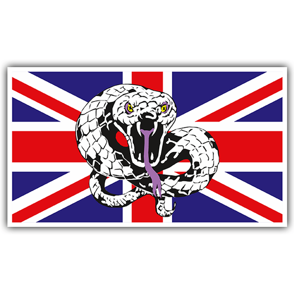Autocollants: Drapeau et serpent du Royaume-Uni