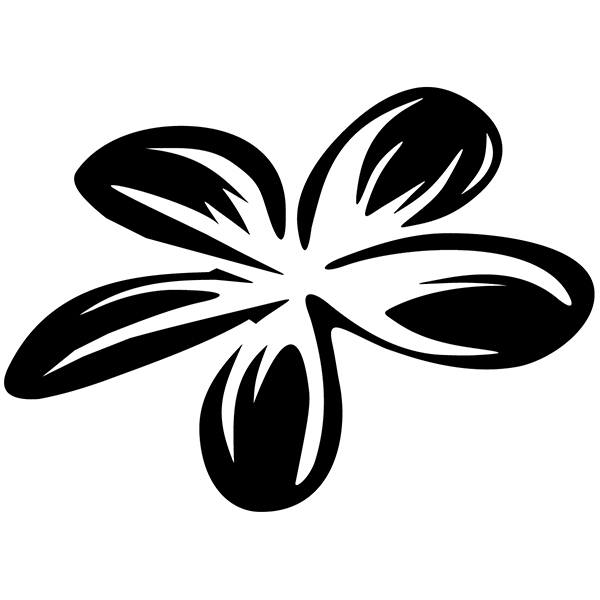 Autocollants: Fleur de Plumeria hawaïenne