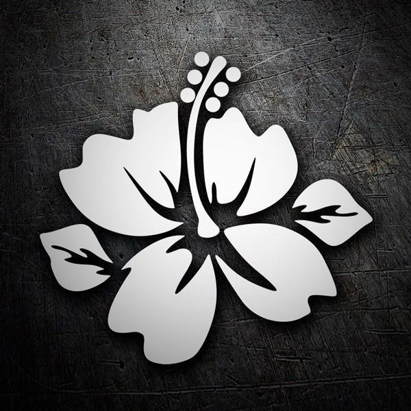 Autocollants: Fleur d'hibiscus hawaïen