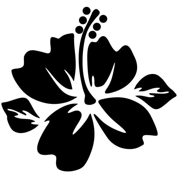 Autocollants: Fleur d'hibiscus hawaïen