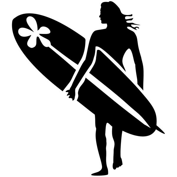 Autocollants: Surfer Girl