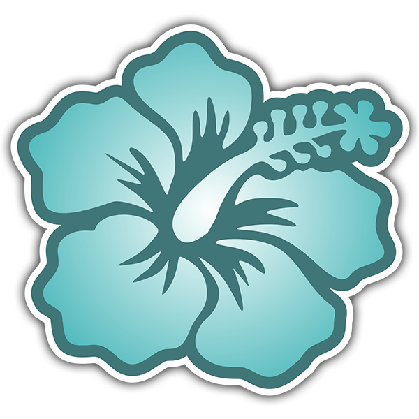 Autocollants: Fleur hawaïenne Hibiscus