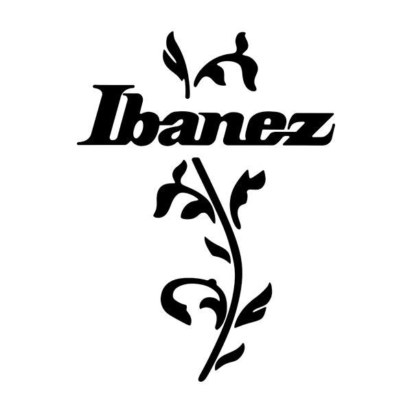 Autocollants: Ibanez avec &Eacute;l&eacute;ment Floral