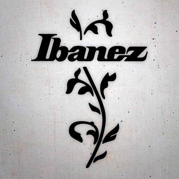 Autocollants: Ibanez avec &Eacute;l&eacute;ment Floral
