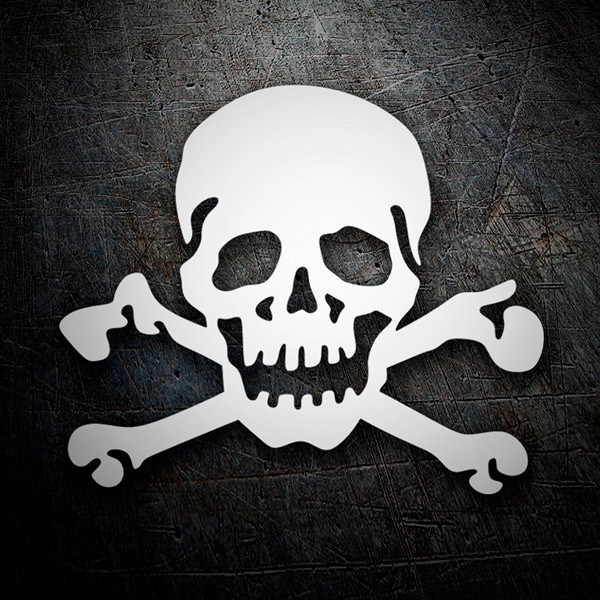 Autocollants: Cr&acirc;ne avec Huesos Crois&eacute;s