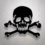 Autocollants: Cr&acirc;ne avec Huesos Crois&eacute;s 3