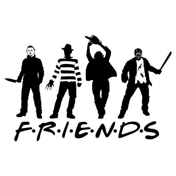 Stickers muraux: M&eacute;chants de films d'horreur - parodie Friends