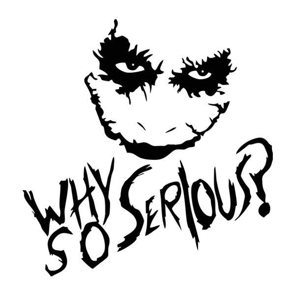 Stickers muraux: Why so serious? (Joker, Batman)