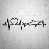 Autocollants: Cardiogramme Battement de Requin 2
