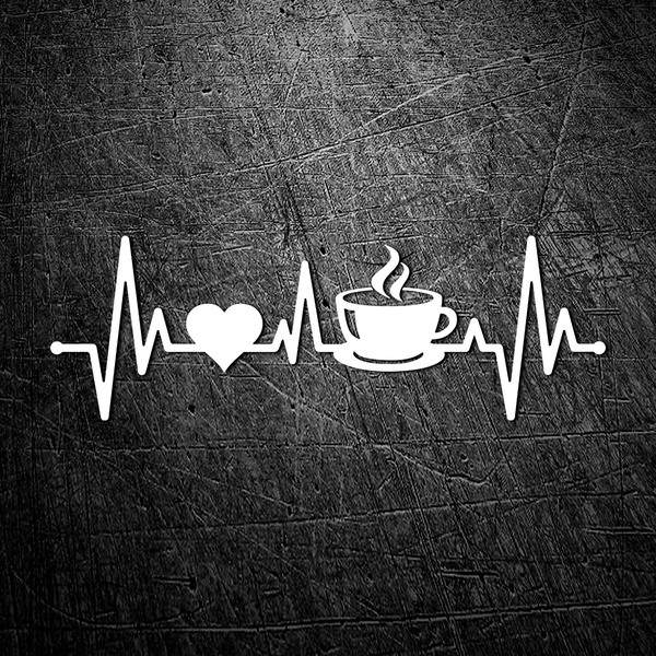 Autocollants: Cardiogramme Café Battemen