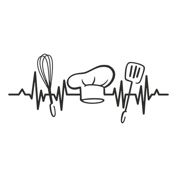 Autocollants: Cardiogramme Chef