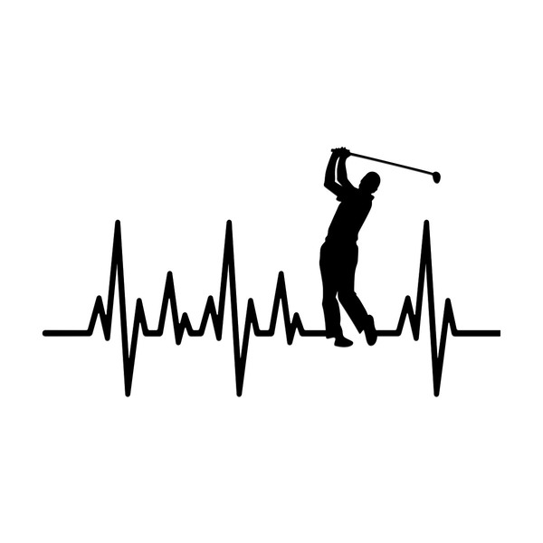 Autocollants: Cardiogramme Golf