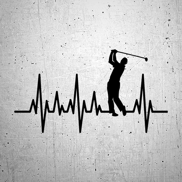 Autocollants: Cardiogramme Golf