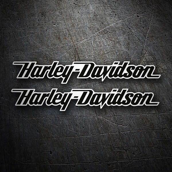 Autocollants: Kit Harley Davidson dérapant noir