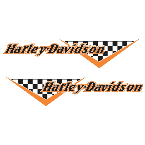 Autocollants: Kit Harley Davidson contrôleurs de drapeau
