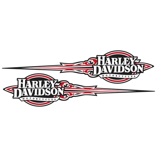 Autocollants: Kit Harley Davidson adrénaline rouge