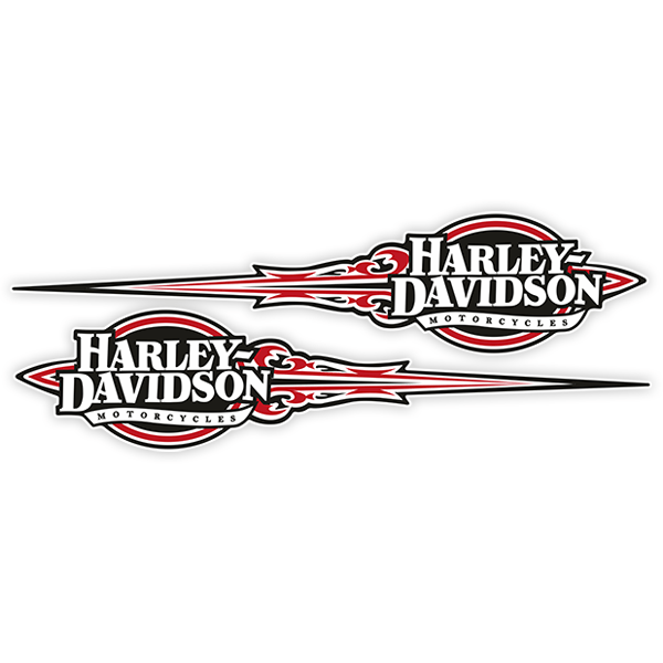 Autocollants: Kit Harley Davidson adrénaline rouge