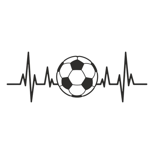 Stickers muraux: Électrocardiogramme en forme de ballon de football