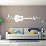 Stickers muraux: Électrocardiogramme guitare acoustique 2