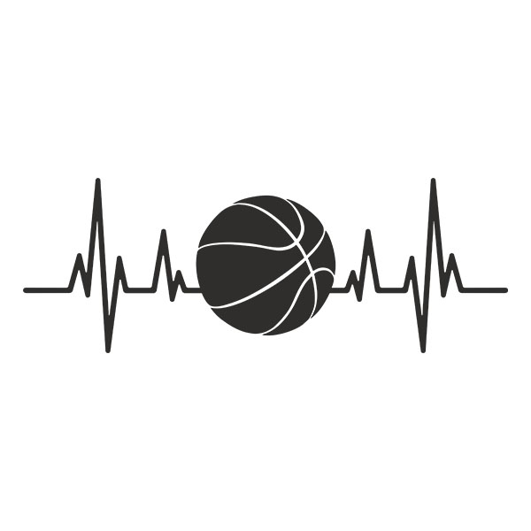 Stickers muraux: Électrocardiogramme Basketball