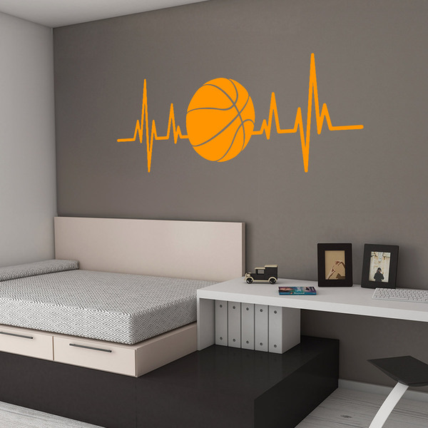 Stickers muraux: Électrocardiogramme Basketball