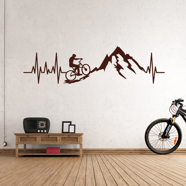 Stickers muraux: Électrocardiogramme Vélo Tout-Terrain