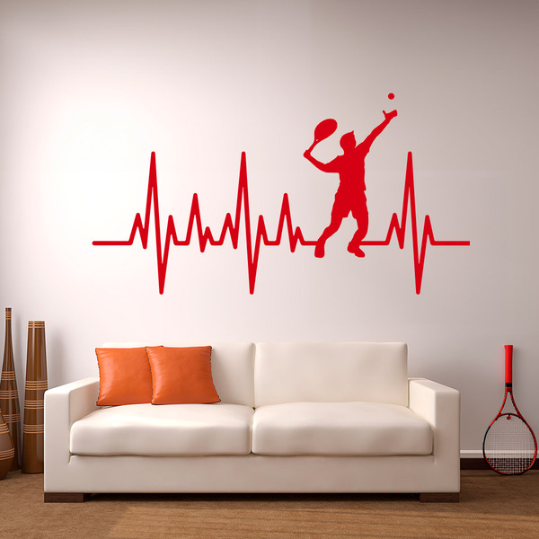 Stickers muraux: Électrocardiogramme Tennis