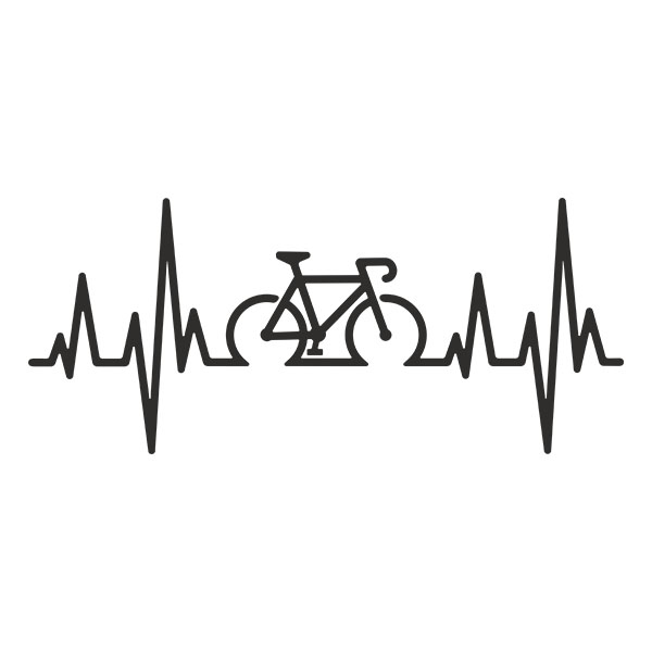 Stickers muraux: Électrocardiogramme en Vélo de Route