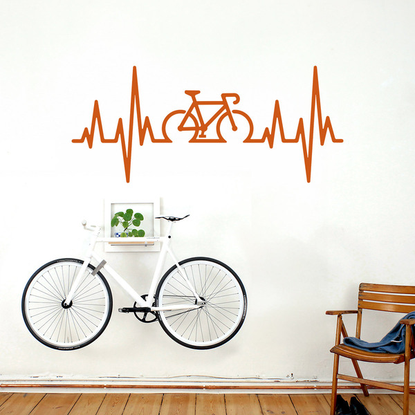 Stickers muraux: Électrocardiogramme en Vélo de Route