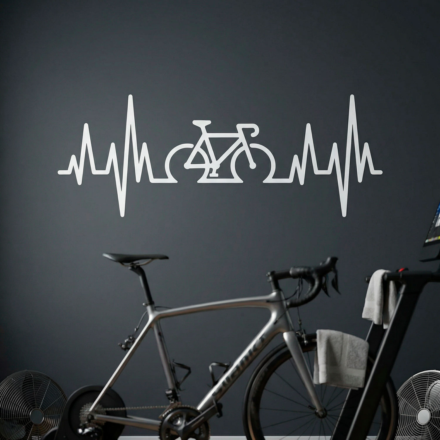 Stickers muraux: &Eacute;lectrocardiogramme en V&eacute;lo de Route