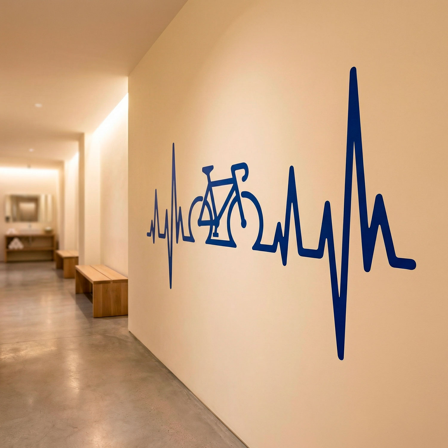 Stickers muraux: &Eacute;lectrocardiogramme en V&eacute;lo de Route