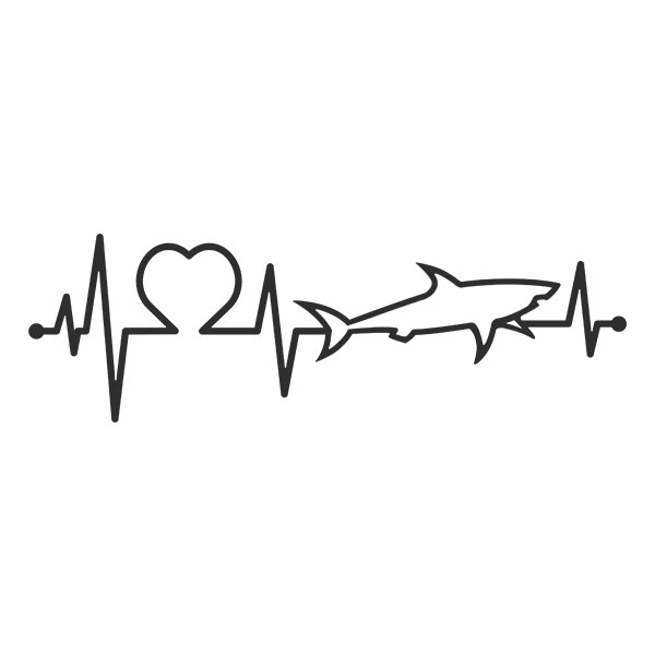 Stickers muraux: Électrocardiogramme Requin