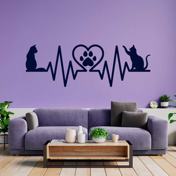 Stickers muraux: Électrocardiogramme de Chat