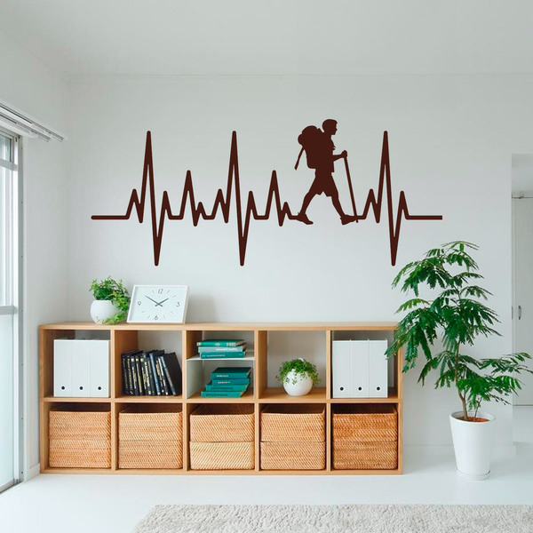 Stickers muraux: Électrocardiogramme Randonnée